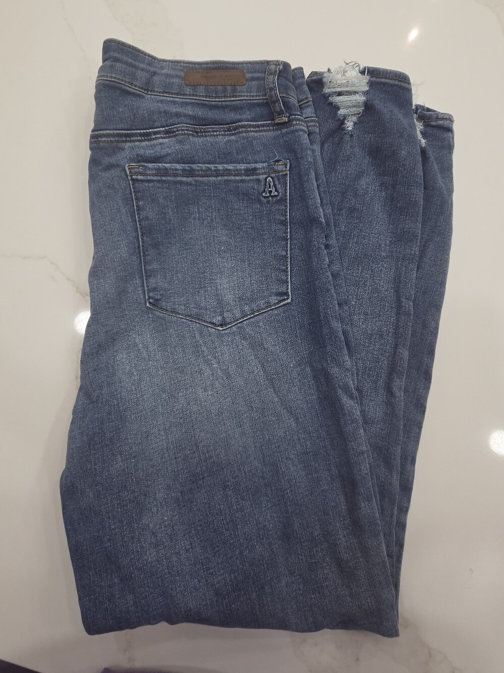 Articles Of Society Skinny Distressed Blue Jeans